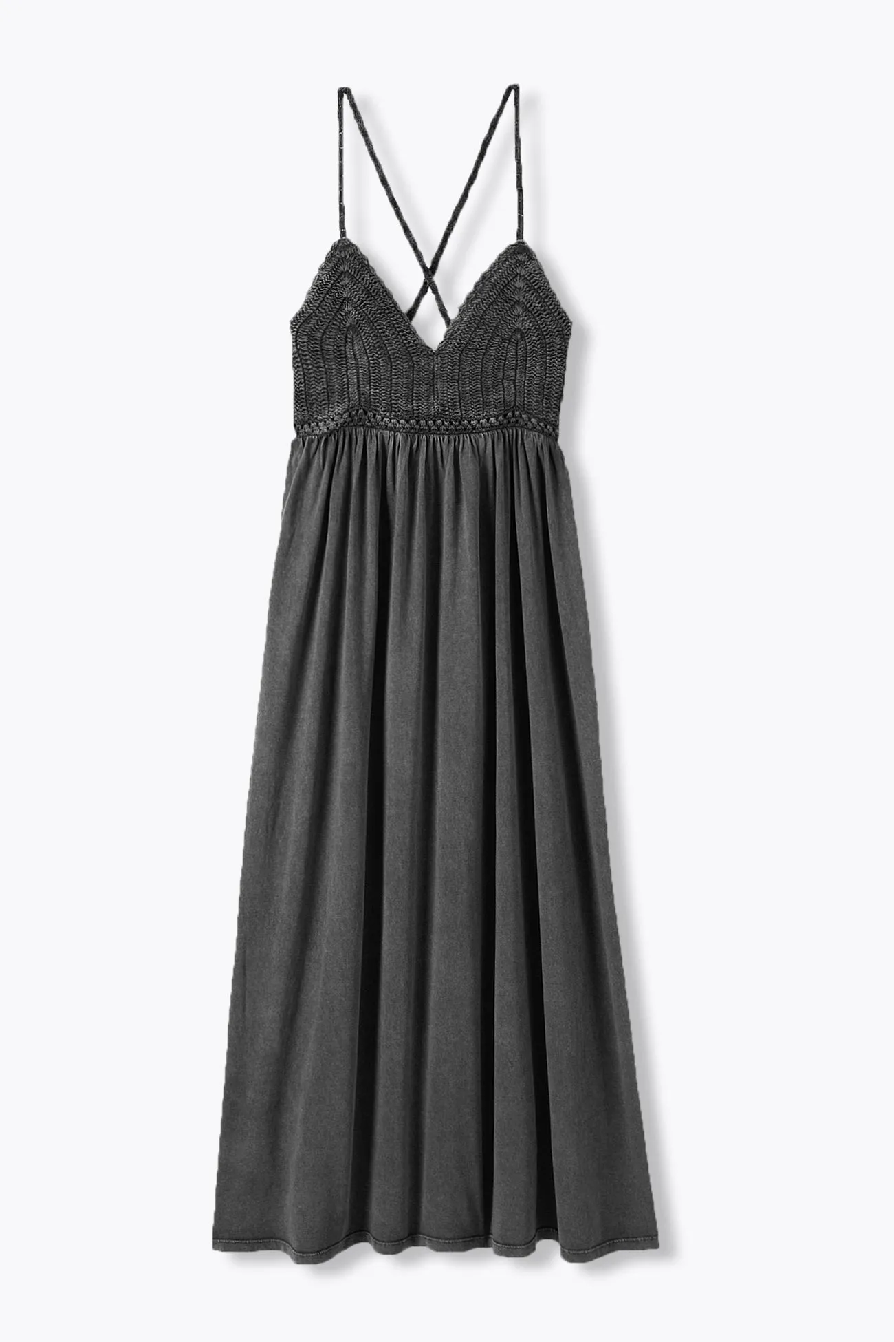 Robe en crochet et jersey