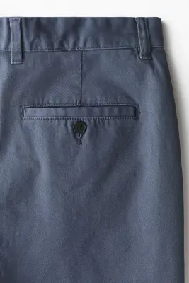 Short chino Regular Fit en coton - Bleu ancien — photo 4