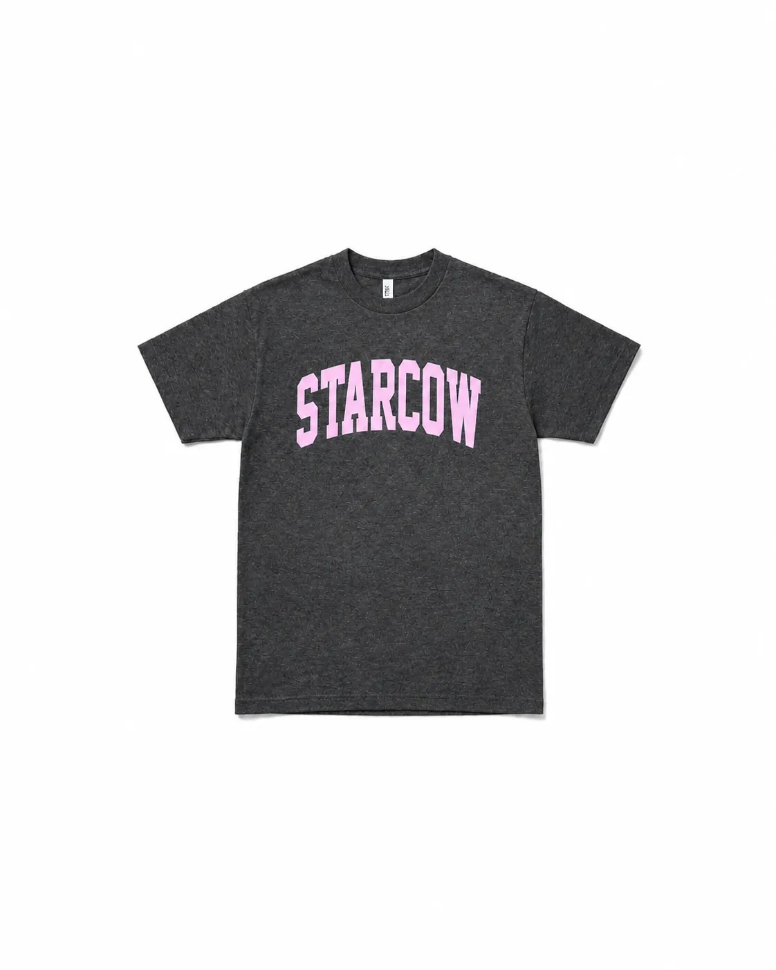 College Tee Charcoal Rose
