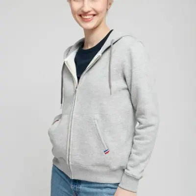 Hoodie zippé gris Philippine — photo 3