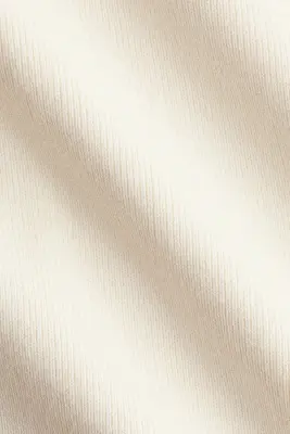 Top à bretelles en maille côtelée de soie mélangée - Crème — photo 2