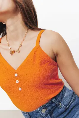 Crop top en maille Femme — photo 5
