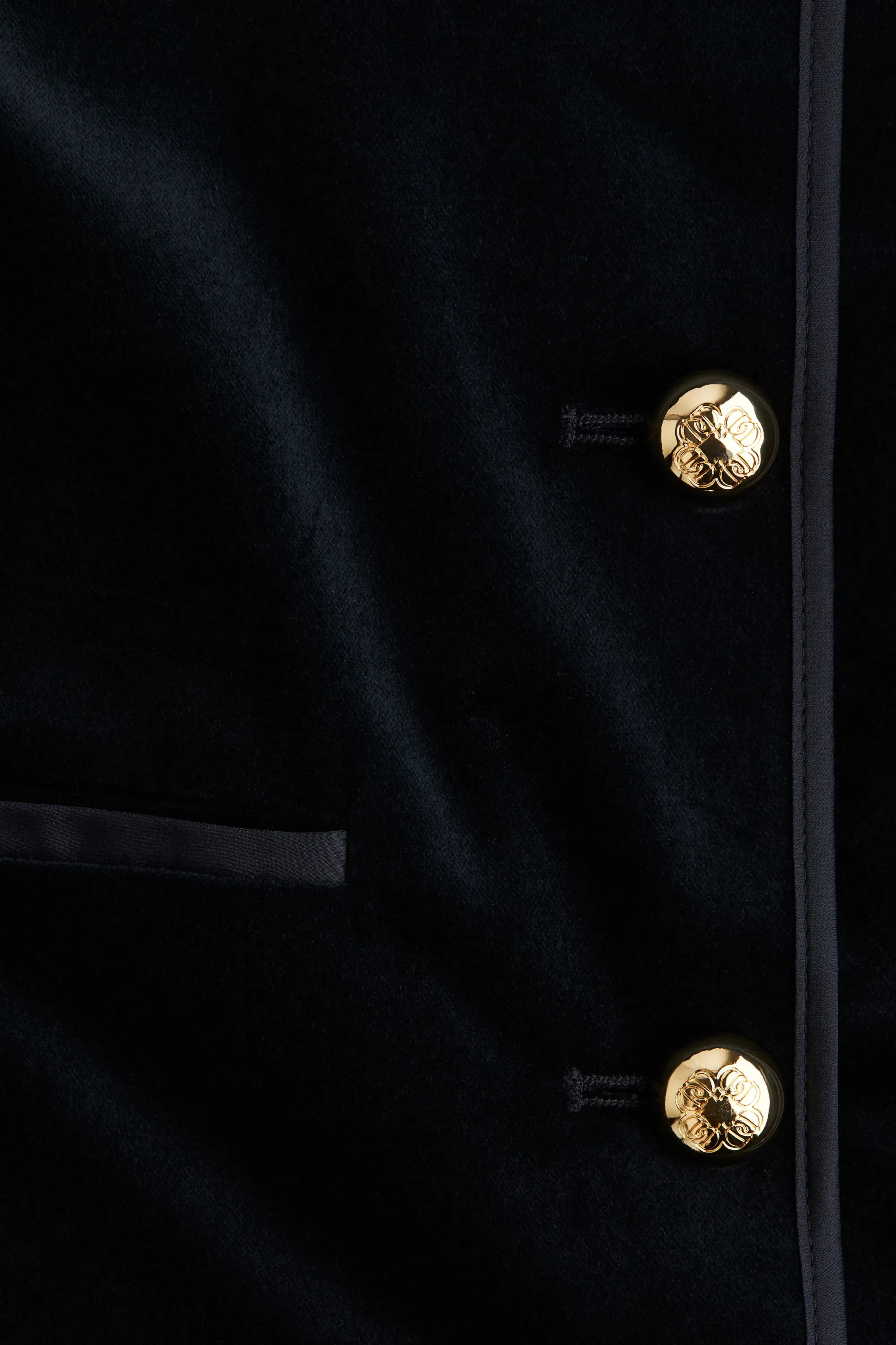 Veste en velours - Bleu marine