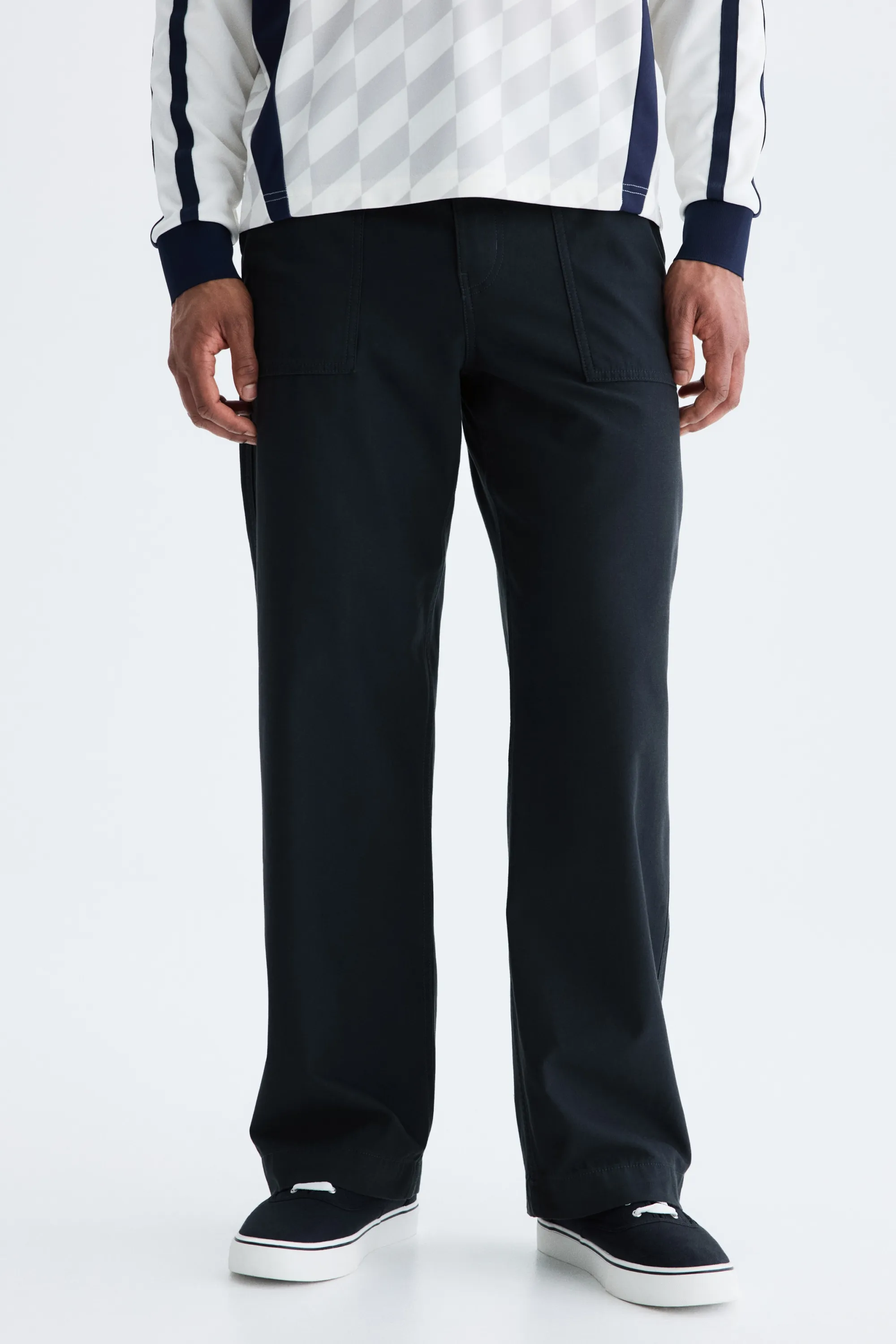 Pantalon Relaxed Fit en twill - Noir