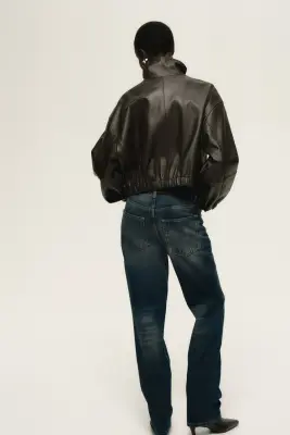 Straight High Jeans - Bleu denim délavé — photo 4