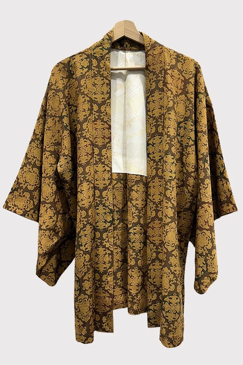 Haori en soie Karakusa