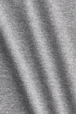 T-shirt côtelé - Gris chiné — photo 5