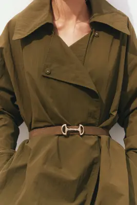 Ceinture en cuir - Marron — photo 1
