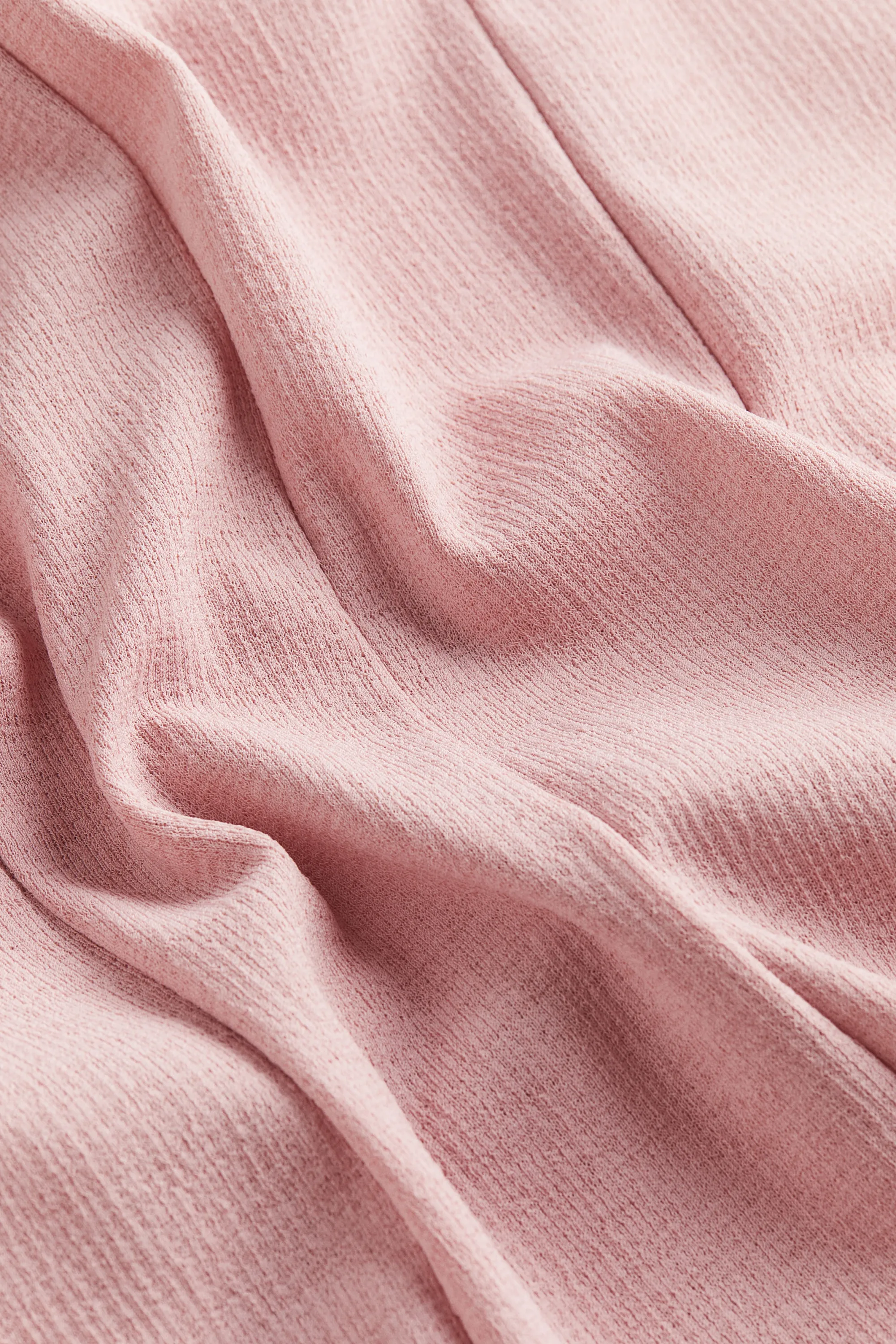 Robe en jersey avec col cheminée - Rose clair