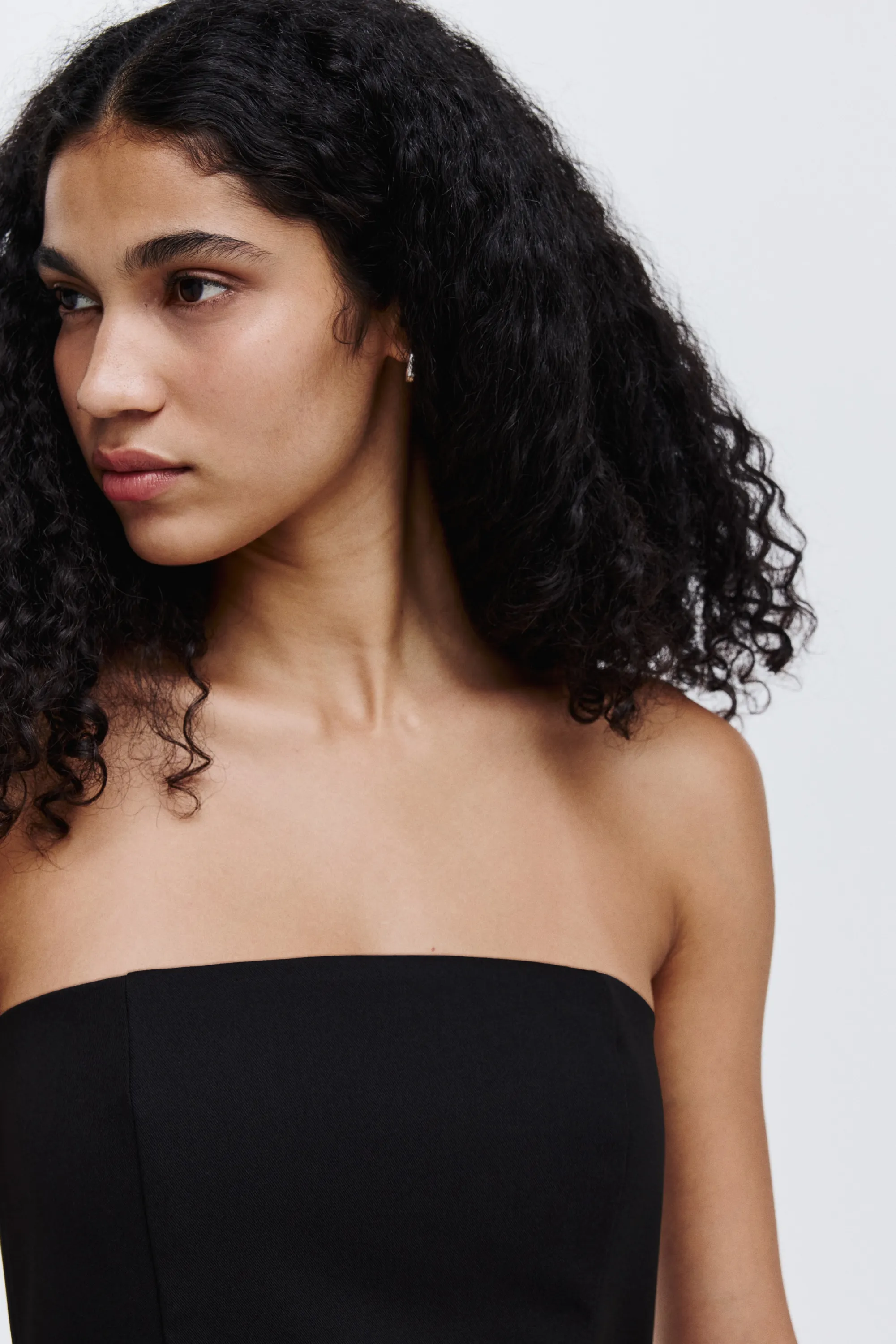 Robe bandeau plissée - Noir