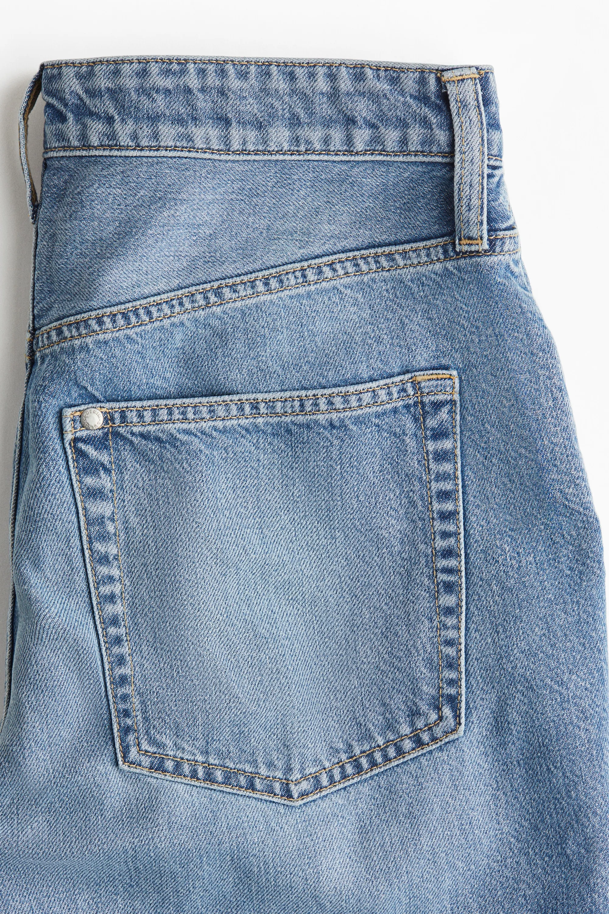 Petite Length Feather Soft Wide Ultra High Jeans - Bleu denim