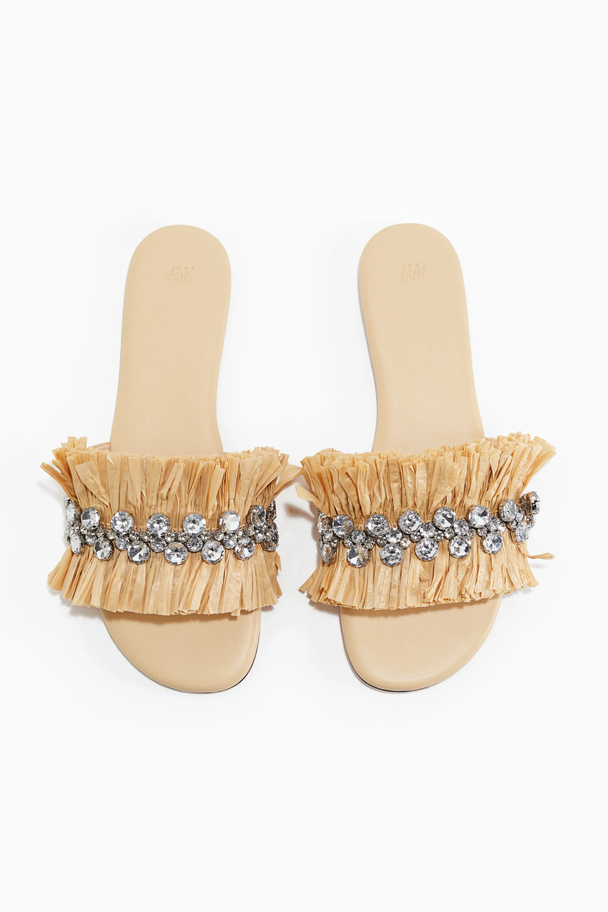 Sandales à strass - Beige