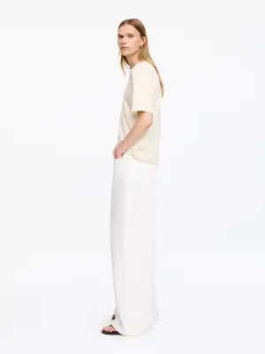T-shirt en coton et lyocell - Blanc — photo 2