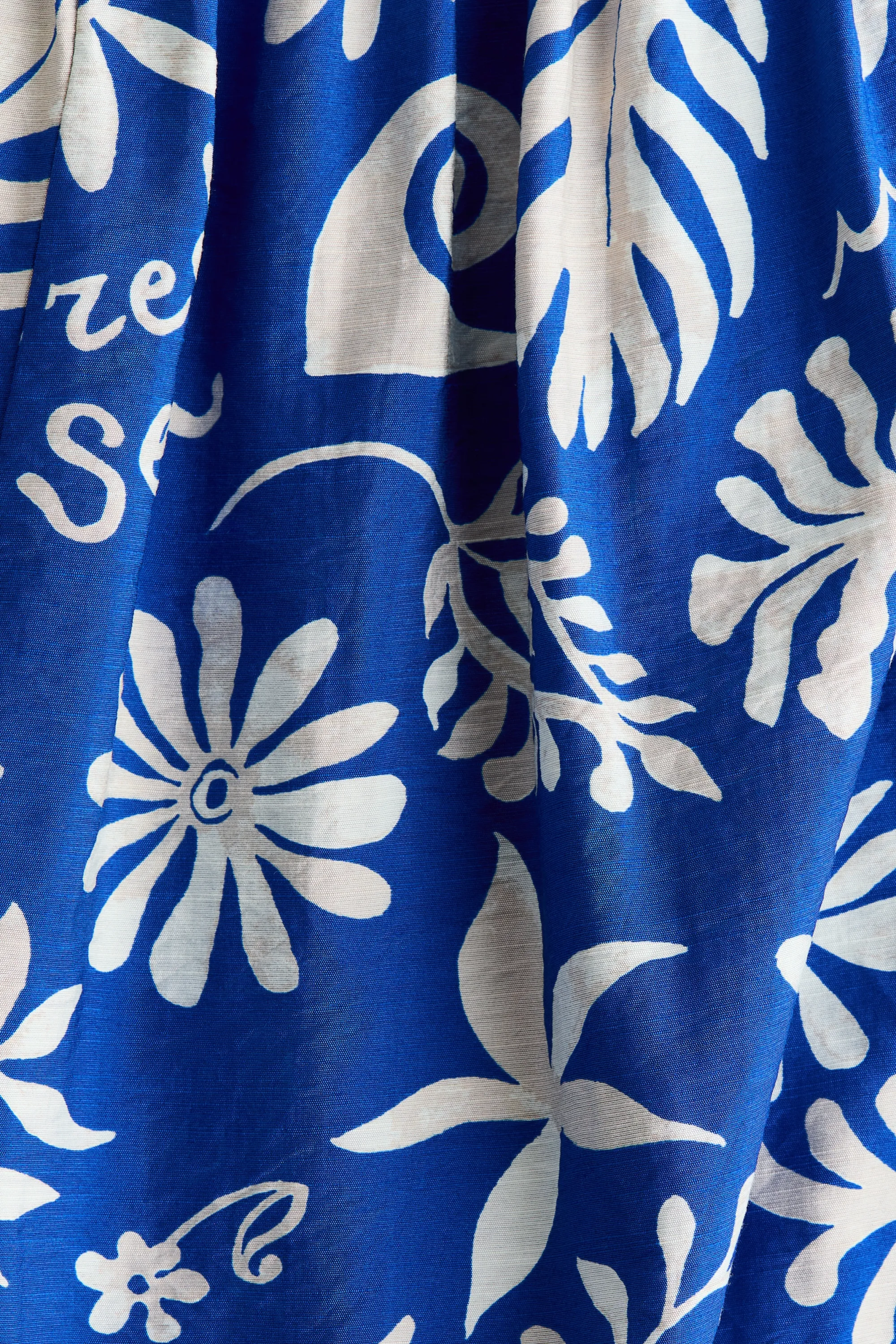 Robe midi avec bretelles à nouer - Bleu/motif