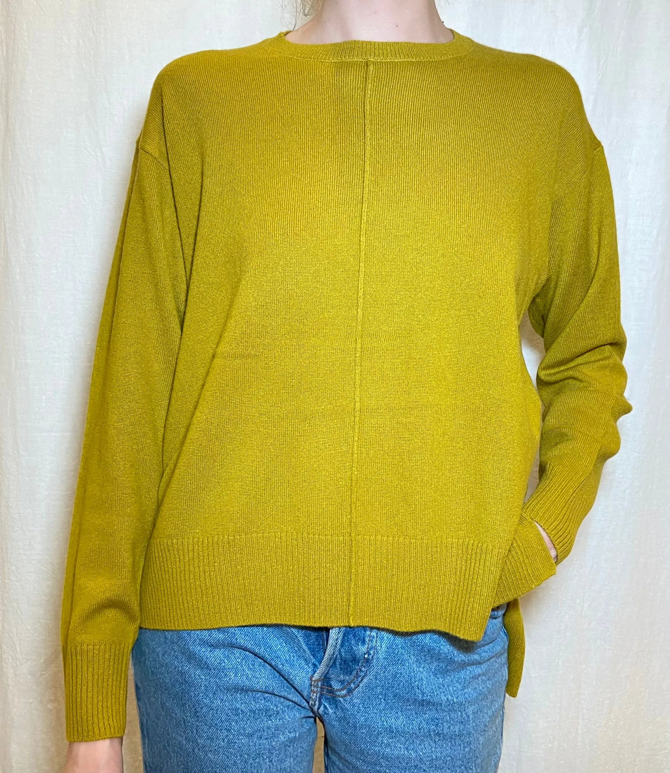 Pull cachemire coloris jaune - ref 21332 - CT Plage