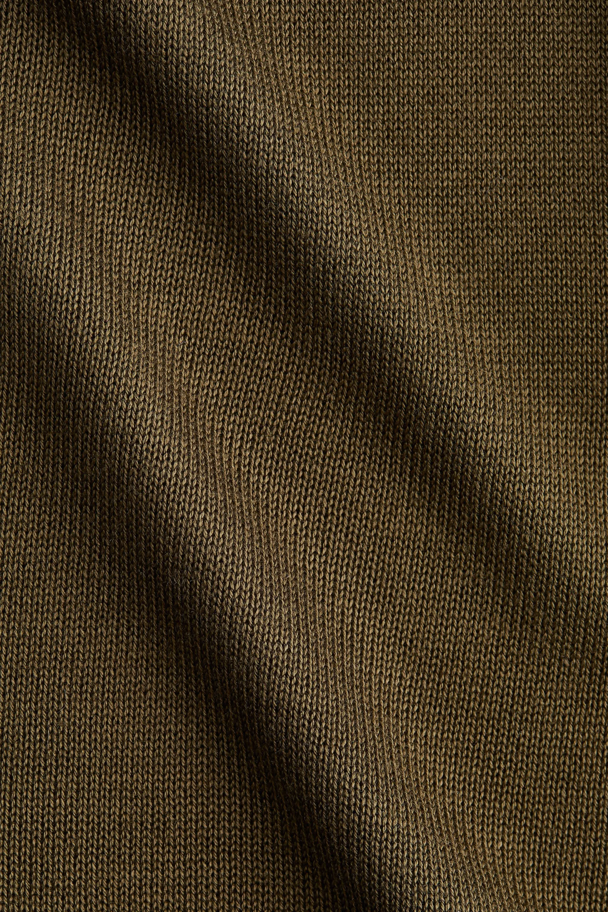 T-shirt en maille - Vert kaki foncé
