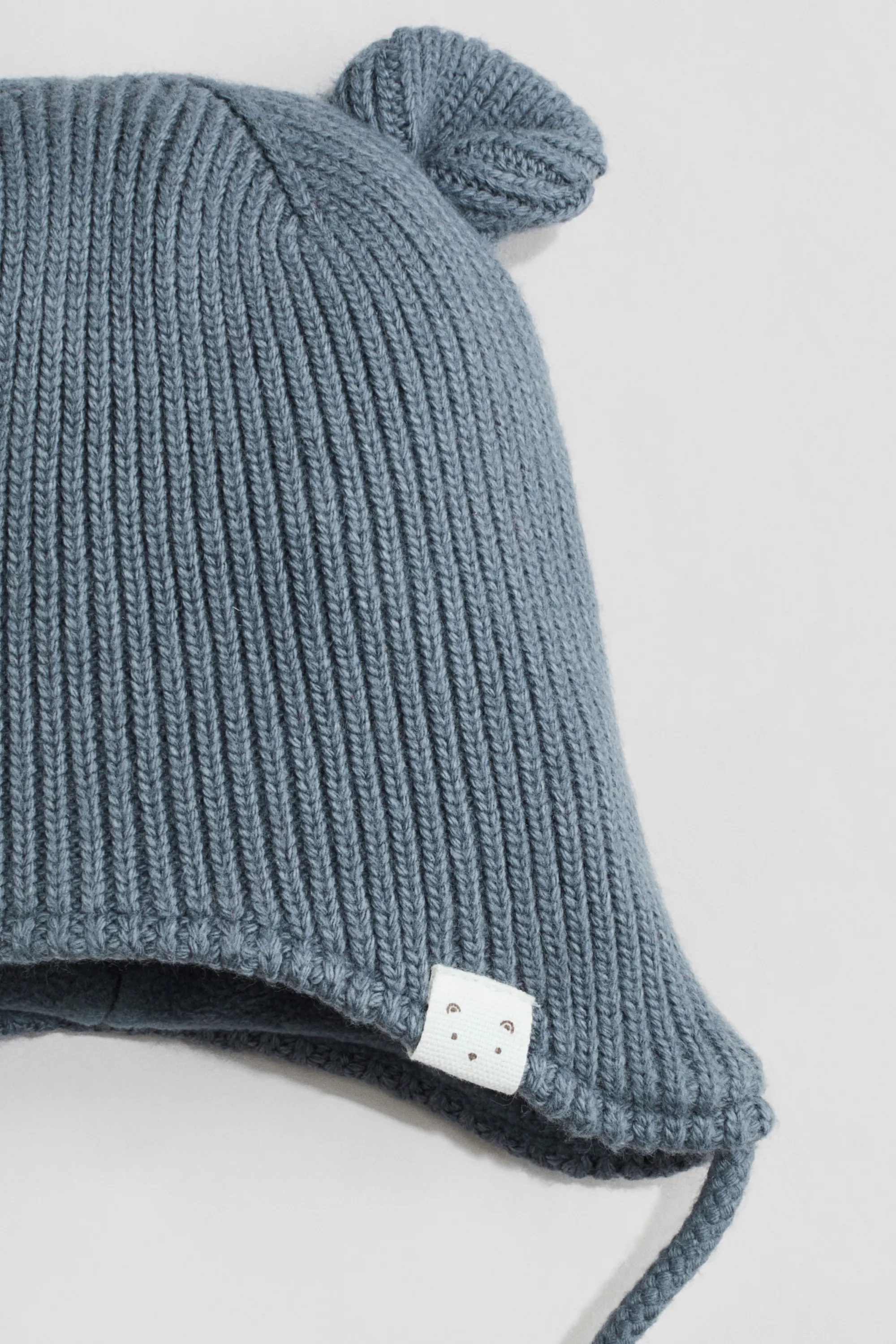 Bonnet à rabats d'oreilles avec doublure polaire - Bleu ancien