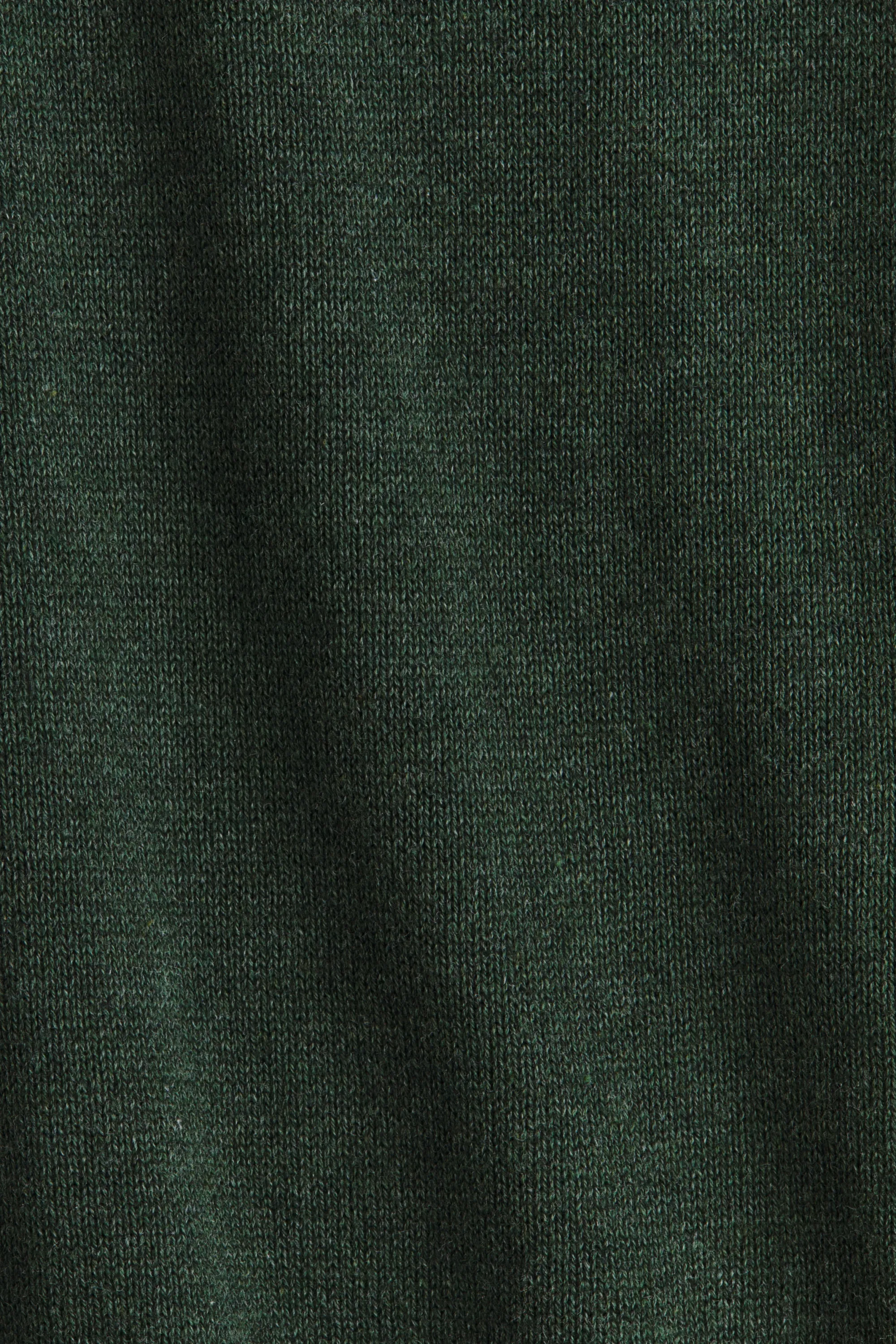 Pull en coton - Vert foncé chiné