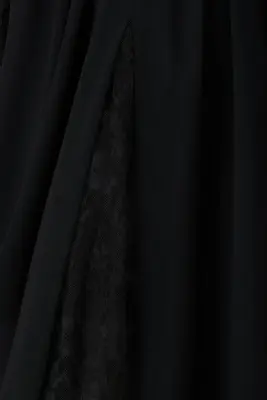 Robe en mousseline avec dentelle - Noir — photo 2