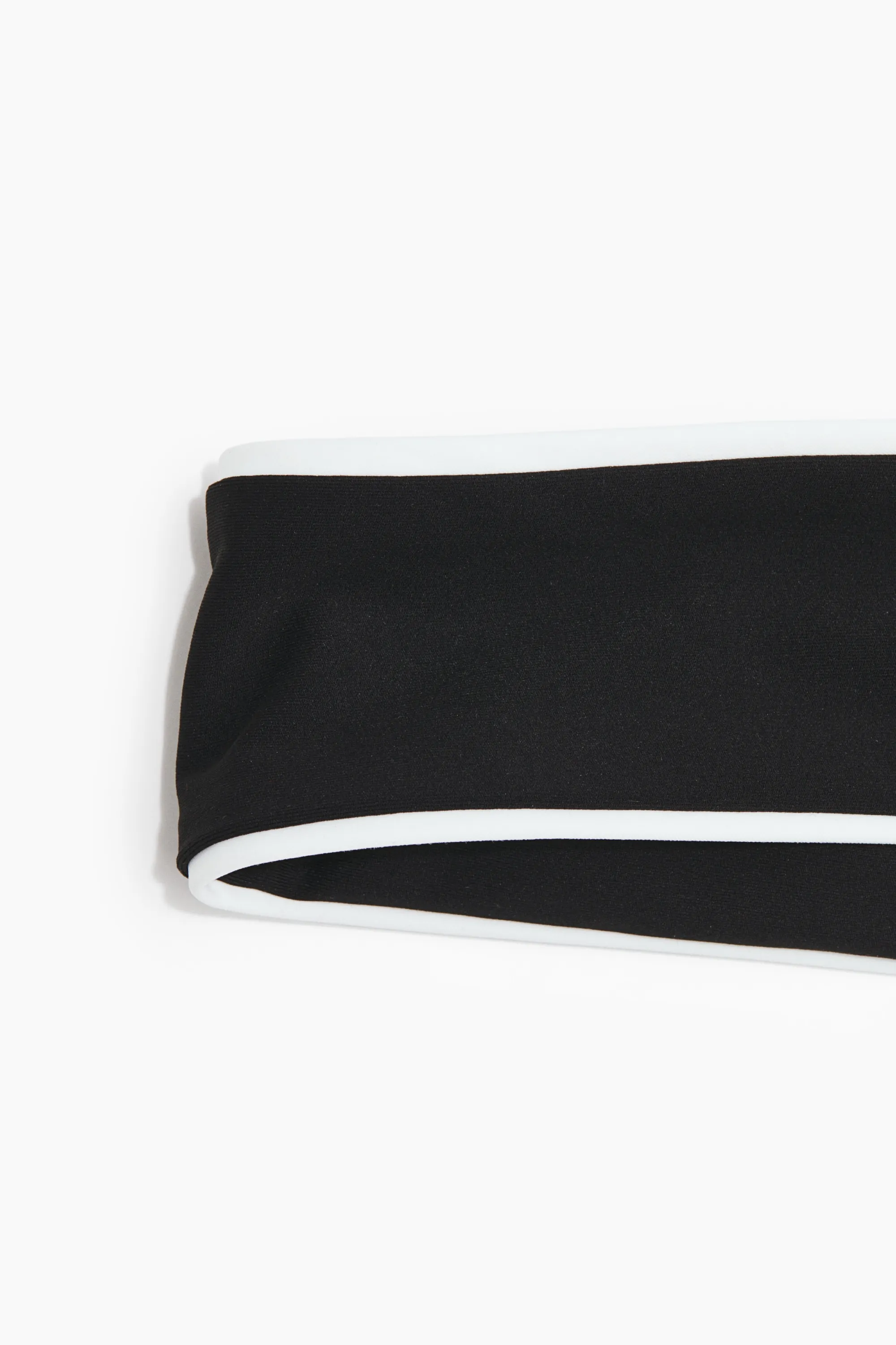 Bandeau large avec passepoils - Noir