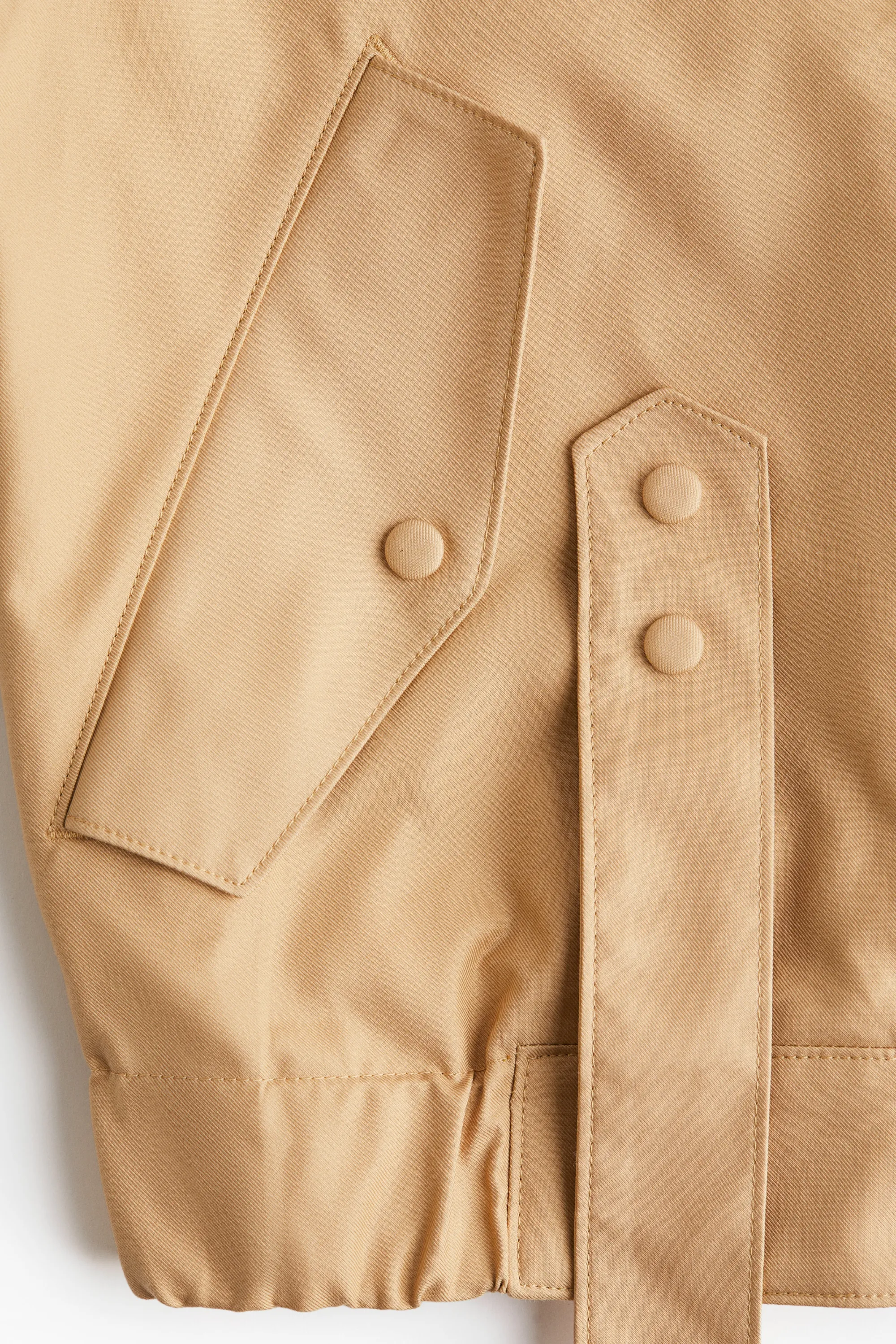 Veste en twill avec col - Beige