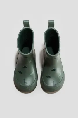 Bottes en caoutchouc - Vert foncé/dinosaures — photo 3