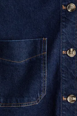 Veste-chemise - Bleu denim foncé — photo 4