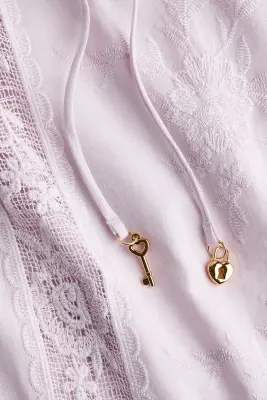 Robe tunique avec dentelle - Lilas — photo 3