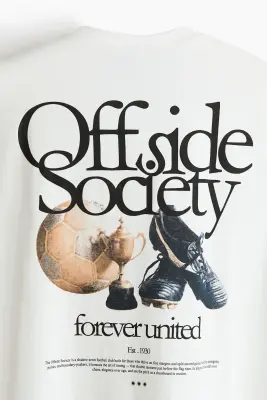 T-shirt imprimé Loose Fit - Blanc/Offside Society — photo 5