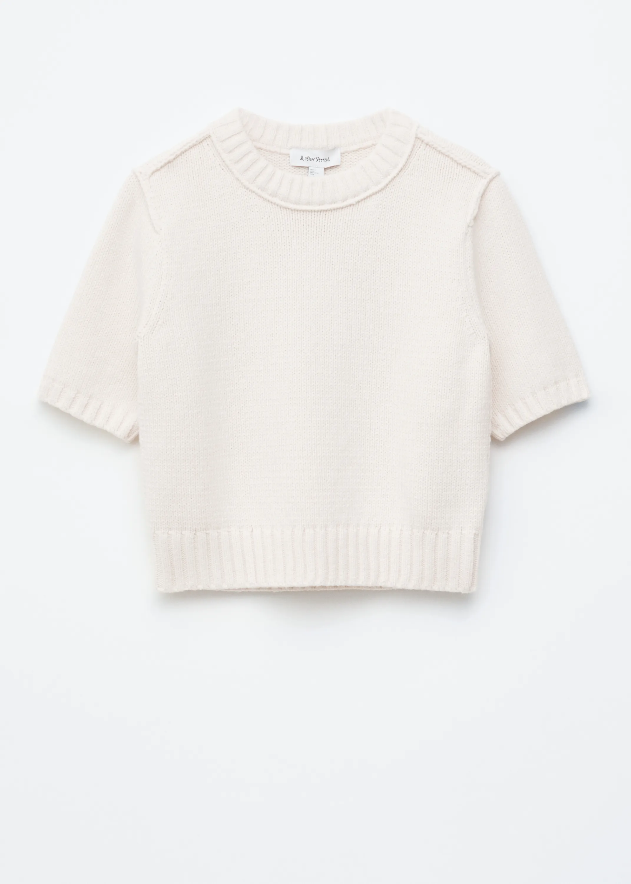 T-shirt côtelé - Blanc