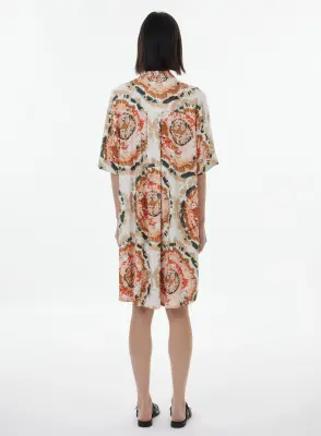 Chemise en viscose, lin et élasthanne — photo 3