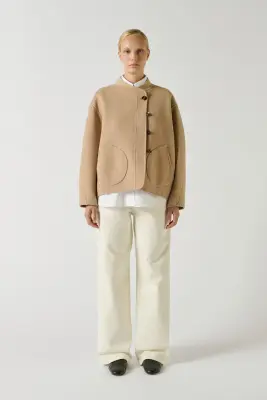 MANTEAU WINDSOR BEIGE CHINÉ — photo 2