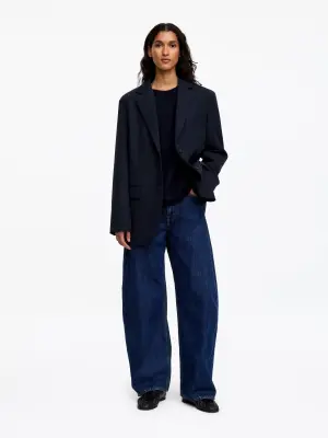 Pull en mélange de laine et d'alpaga - Bleu foncé — photo 1