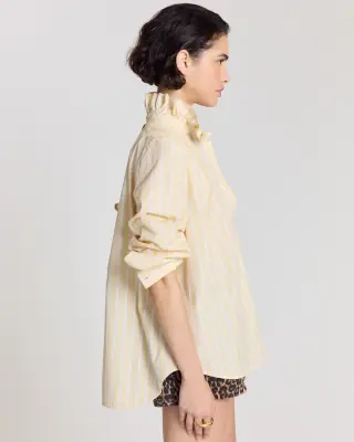 Chemise Leonor rayures jaune — photo 5