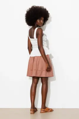 Jupe courte rayée Femme — photo 4
