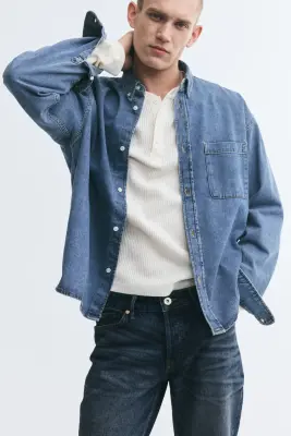 Regular Flared Jeans - Bleu denim foncé — photo 2
