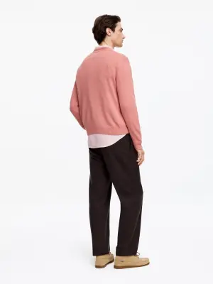 Pull en lin et coton - Rose poudré — photo 1