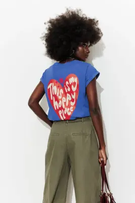 T-shirt à message coeur Femme — photo 2