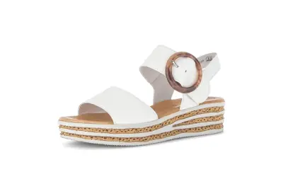 Sandales Gabor 84.550.20 Blanches - Cuir Boucle Grande Pointure Femme — photo 1