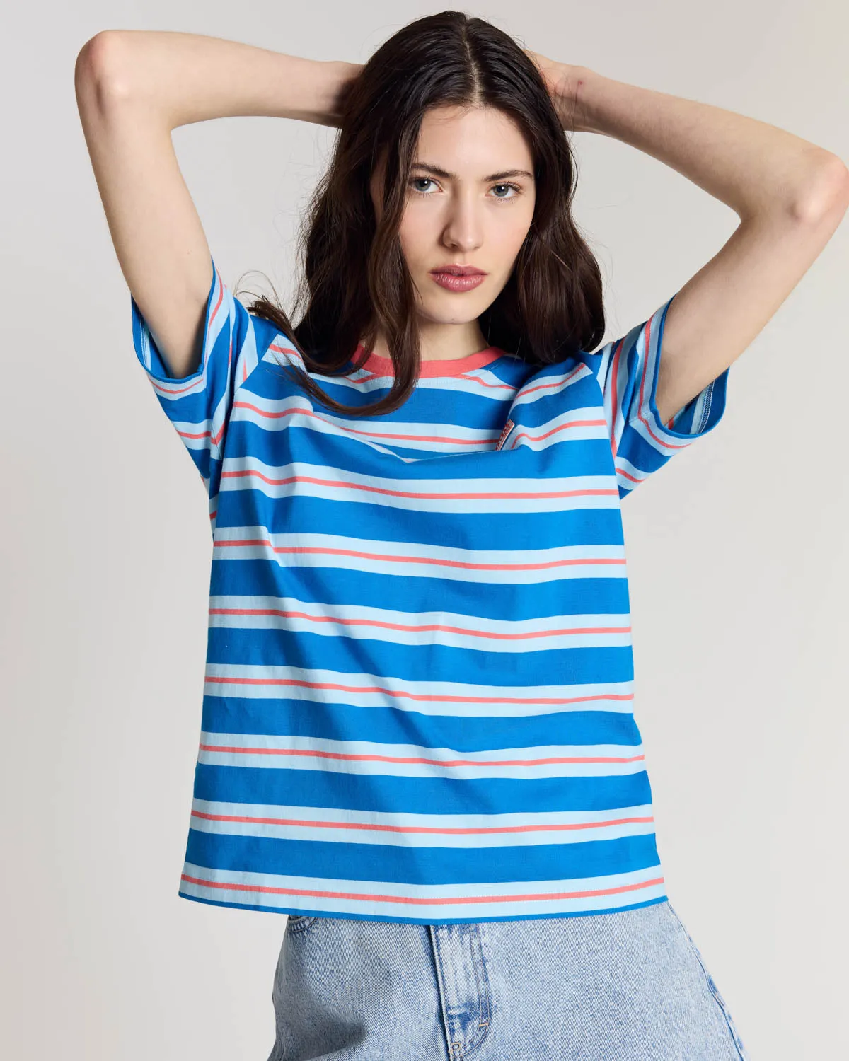 Tee-shirt Bree rayures bleu et rouge