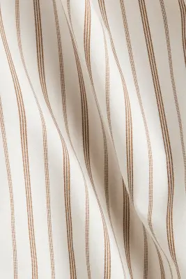 Chemise oversize à col droit - Blanc/rayé — photo 5