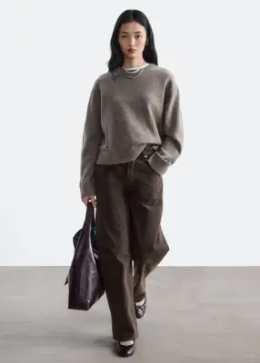 Pull en maille - Taupe foncé — photo 1