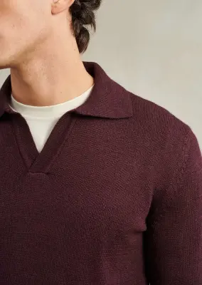 Knitted long sleeve polo — photo 4