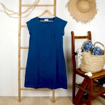 Marjolaine, Robe lin et coton naturel — photo 3