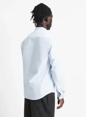False Collar Shirt in Sky Blue Oxford — photo 4
