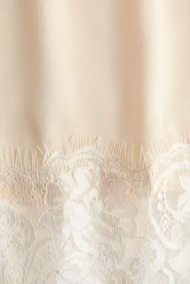 Jupe avec dentelle - Beige clair — photo 4