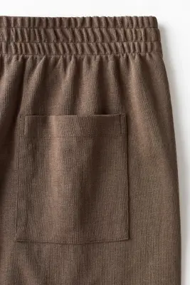 Pantalon jogger Relaxed Fit en interlock - Taupe foncé — photo 4