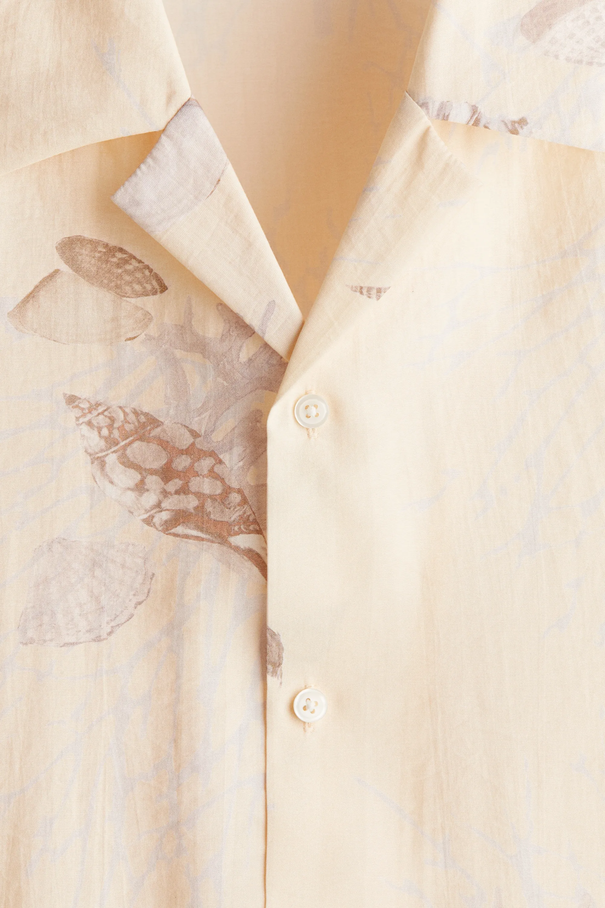 Chemise Regular Fit en lyocell mélangé - Crème/motif