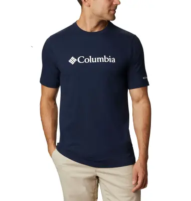 COLUMBIA BASIC LOGO TEE SHIRT Marine — photo 2
