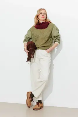 Pull à effet superposé Femme — photo 3